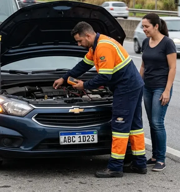Socorro veicular em São Vicente — atendimento profissional no local